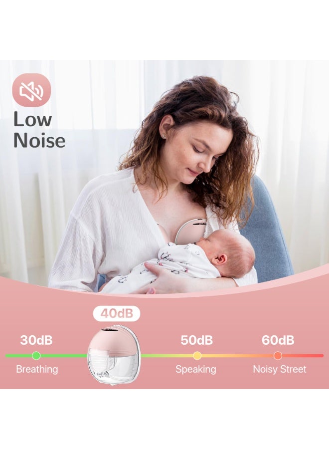 Hands-Free Breast Pump, Wearable Electric Breast Pump, Suitable For Breastfeeding, Equipped With A 24mm Double-Sealed Horn Cover, 3 Modes And 12 Speed Settings, Smart Display, Low Noise (1 Pack) - Image 2